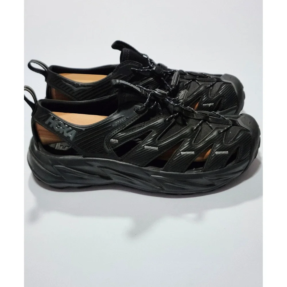 Hoka One One Hopara 2 Mens Black Hiking Sandals Mountain Shoes 1106534-BBLC 10.5